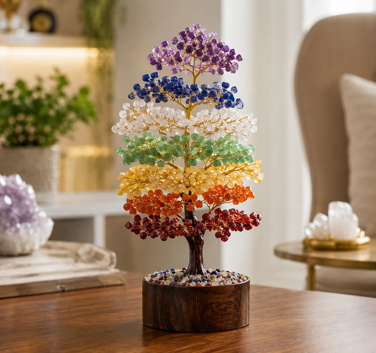 Rainbow Gemstone Tree Centerpiece